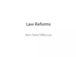 Law Reforms