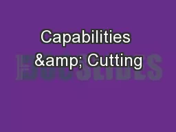 Capabilities & Cutting