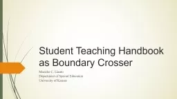 Student Teaching Handbook as Boundary Crosser