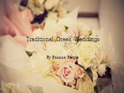 Traditional Greek Weddings