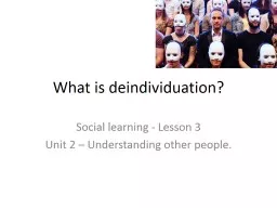 What is deindividuation?