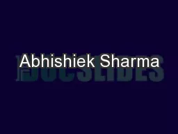 Abhishiek Sharma