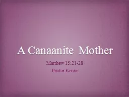 A Canaanite Mother