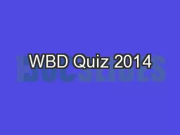 WBD Quiz 2014