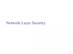 Network Layer Security