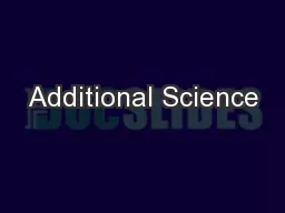 Additional Science