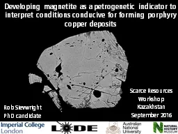 Developing magnetite as a