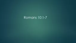 Romans 10:1-7