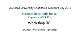 Evaluate Statistically Based Reports ( AS 3.12)