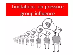 Limitations on pressure group influence