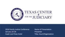 2016 Criminal Justice Conference	Court of Criminal Appeals