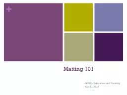 Matting 101