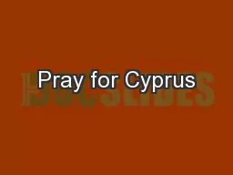 Pray for Cyprus