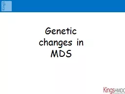 Genetic changes in MDS