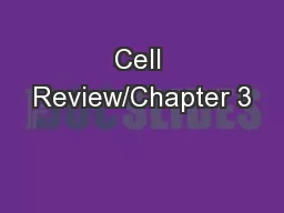 Cell Review/Chapter 3