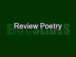Review Poetry