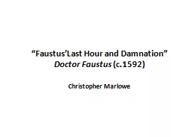 “ Faustus’Last