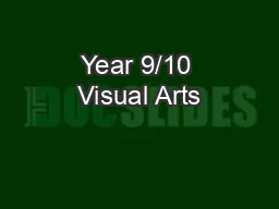 Year 9/10 Visual Arts