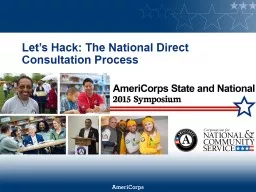Let’s Hack: The National Direct Consultation Process