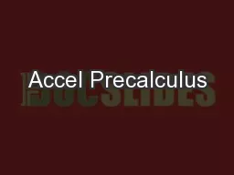Accel Precalculus