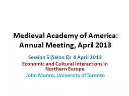 Medieval Academy of America: Annual Meeting, April 2013