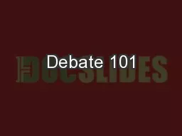 Debate 101
