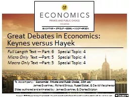 Great Debates in Economics: Keynes versus Hayek
