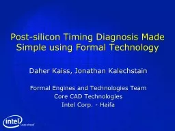 Post-silicon Timing Diagnosis Made Simple using Formal Tech