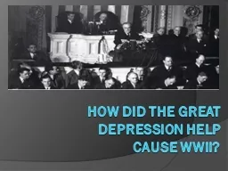 How did the Great Depression help