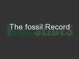 The fossil Record