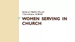 Women Serving in Church