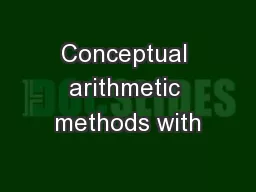 Conceptual arithmetic methods with