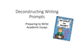 Deconstructing Writing Prompts