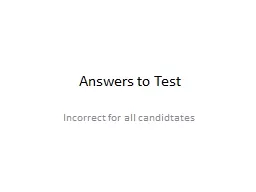 Answers to Test