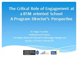 The Critical Role of Engagement at a BTM oriented School 