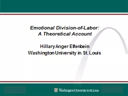 Emotional Division-of-Labor: