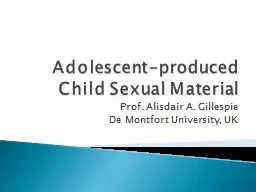 Adolescent-produced Child Sexual Material