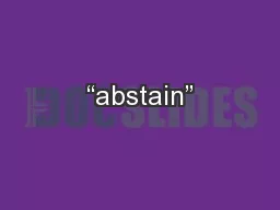 “abstain”