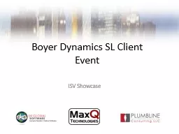 Boyer Dynamics SL Client Event