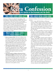 What is the Accra Confession The Accra Confession was