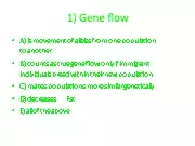 1) Gene flow