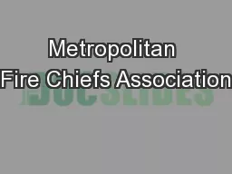 Metropolitan Fire Chiefs Association