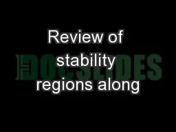Review of stability regions along