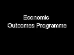 Economic Outcomes Programme