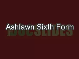 Ashlawn Sixth Form
