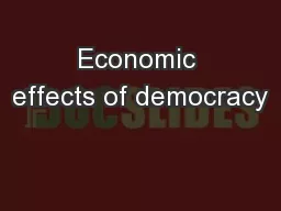 Economic effects of democracy