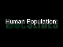 Human Population: