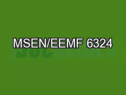 MSEN/EEMF 6324