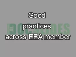 Good practices across EEA member