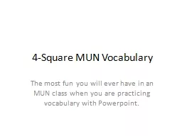 4-Square MUN Vocabulary